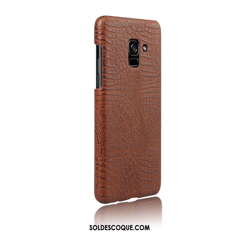 Coque Samsung Galaxy A8 2018 Difficile Qualité Rouge Protection Cuir Pas Cher