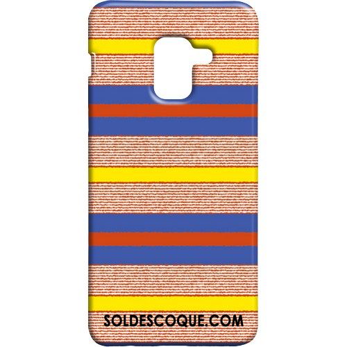 Coque Samsung Galaxy A8 2018 Délavé En Daim Étui Étoile Plaid Vintage Soldes