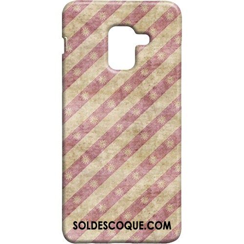 Coque Samsung Galaxy A8 2018 Délavé En Daim Étui Étoile Plaid Vintage Soldes