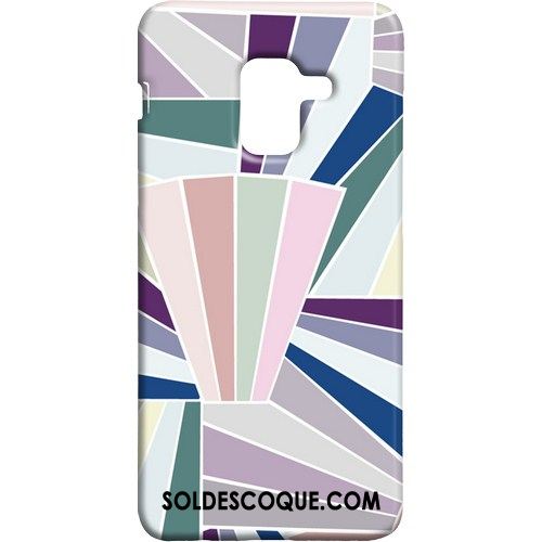 Coque Samsung Galaxy A8 2018 Délavé En Daim Étui Étoile Plaid Vintage Soldes