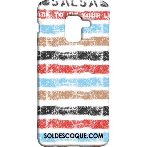 Coque Samsung Galaxy A8 2018 Délavé En Daim Étui Étoile Plaid Vintage Soldes