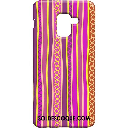 Coque Samsung Galaxy A8 2018 Délavé En Daim Étui Étoile Plaid Vintage Soldes