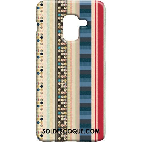 Coque Samsung Galaxy A8 2018 Délavé En Daim Étui Étoile Plaid Vintage Soldes