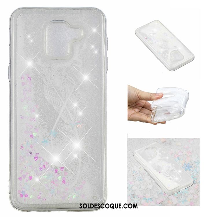 Coque Samsung Galaxy A8 2018 Liquide Incassable Étui Quicksand Étoile En Vente