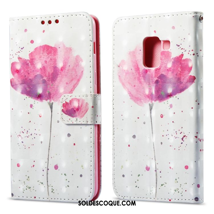 Coque Samsung Galaxy A8 2018 Silicone Téléphone Portable Portefeuille Rose Incassable Soldes