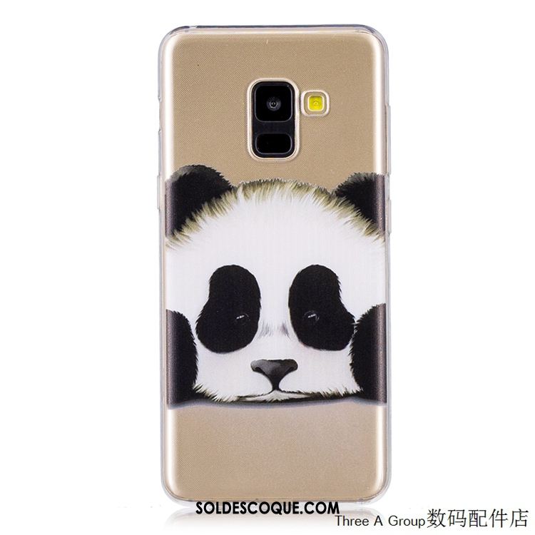 Coque Samsung Galaxy A8 2018 Transparent Silicone Téléphone Portable Vert Fluide Doux Pas Cher