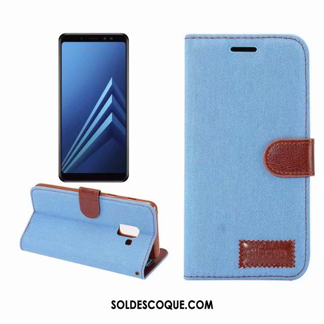 Coque Samsung Galaxy A8 2018 Téléphone Portable Fluide Doux Étui Bleu Silicone En Ligne