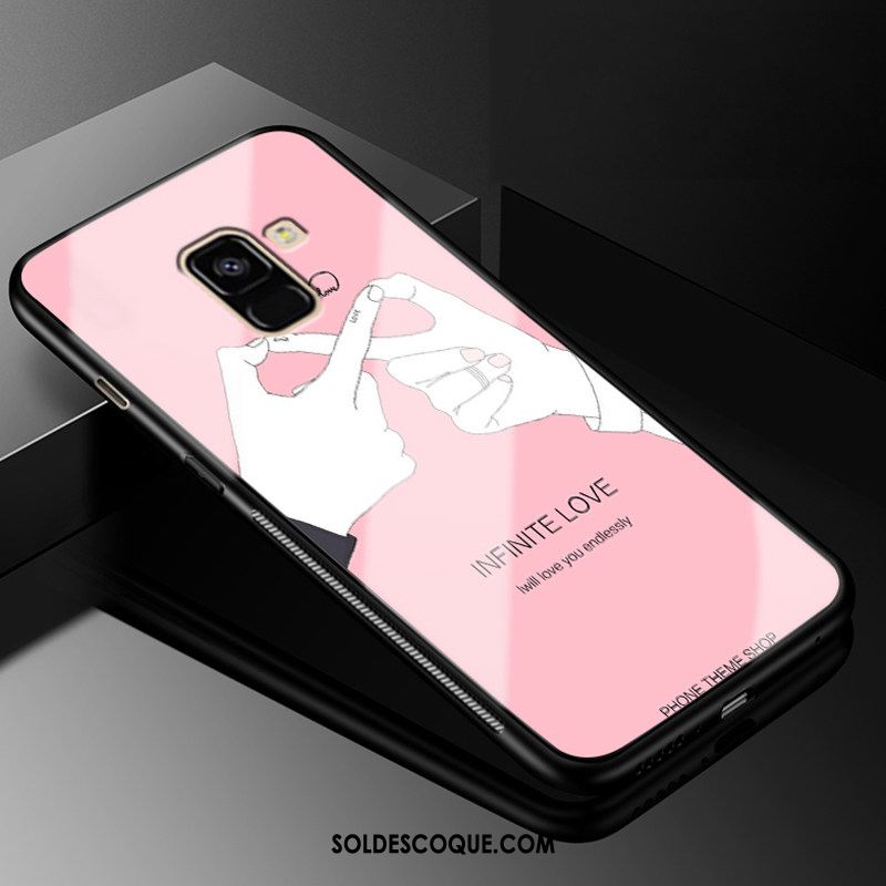 Coque Samsung Galaxy A8 2018 Téléphone Portable Rose Protection Étoile Étui En Ligne