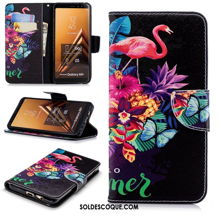 Coque Samsung Galaxy A8 2018 Étoile Protection Incassable Téléphone Portable Étui En Cuir Pas Cher