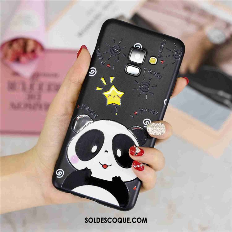 Coque Samsung Galaxy A8 2018 Étui Créatif Violet Dessin Animé Étoile Pas Cher