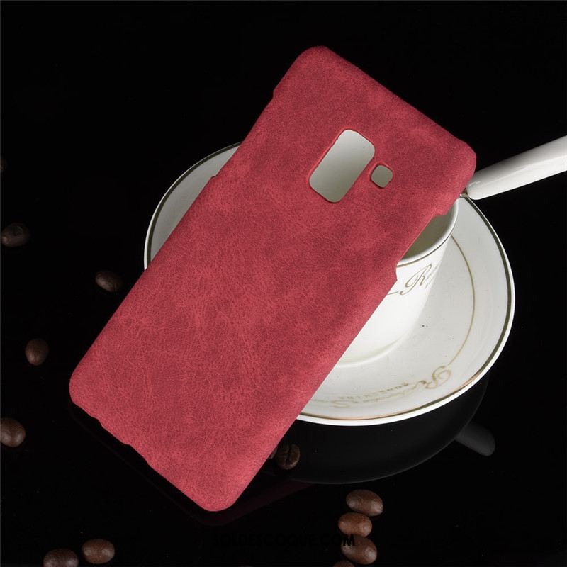 Coque Samsung Galaxy A8 2018 Étui Vin Rouge Incassable Étoile Téléphone Portable En Ligne