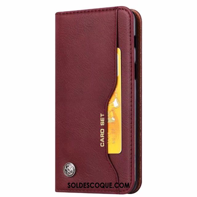 Coque Samsung Galaxy A8 Carte Étui Vin Rouge Étoile Protection Pas Cher