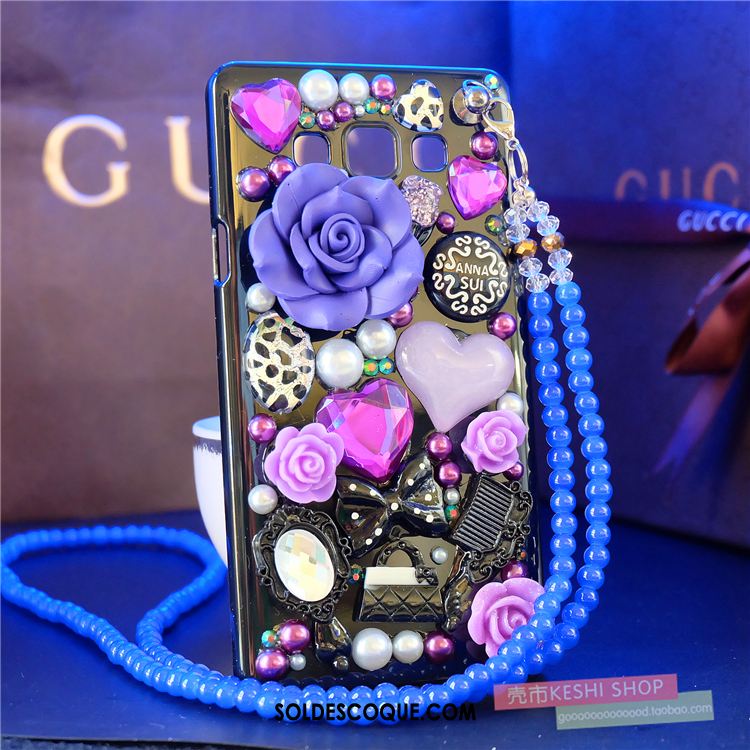 Coque Samsung Galaxy A8 Créatif Étoile Perle Violet Fleur France