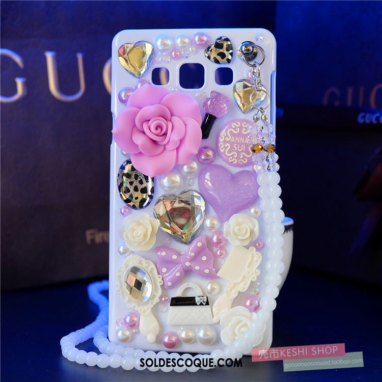 Coque Samsung Galaxy A8 Créatif Étoile Perle Violet Fleur France