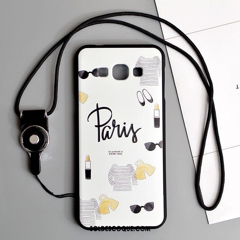 Coque Samsung Galaxy A8 Dessin Animé Silicone Ornements Suspendus Étoile Noir Pas Cher