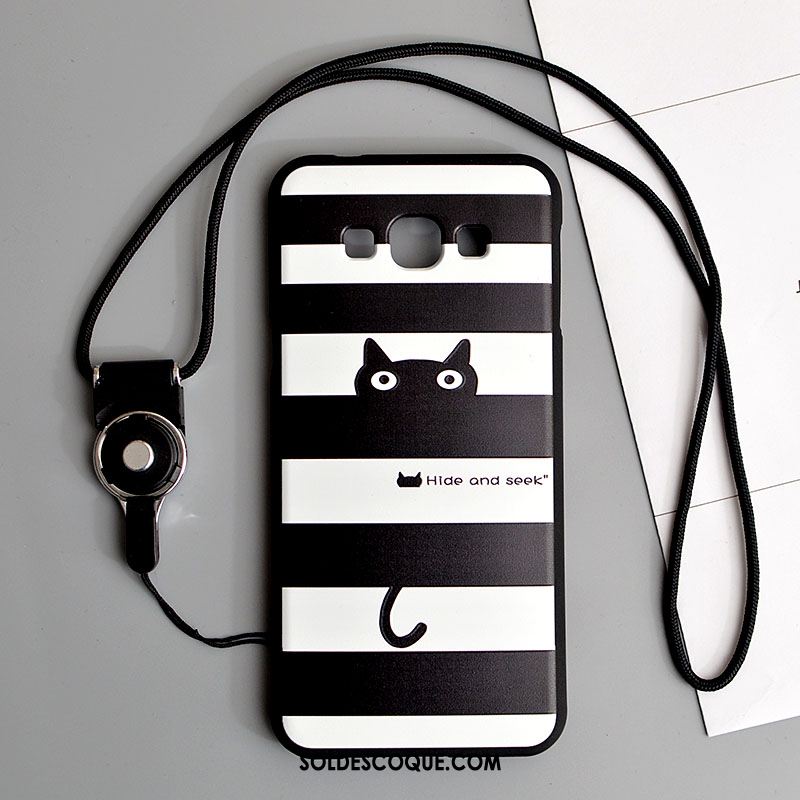 Coque Samsung Galaxy A8 Dessin Animé Silicone Ornements Suspendus Étoile Noir Pas Cher