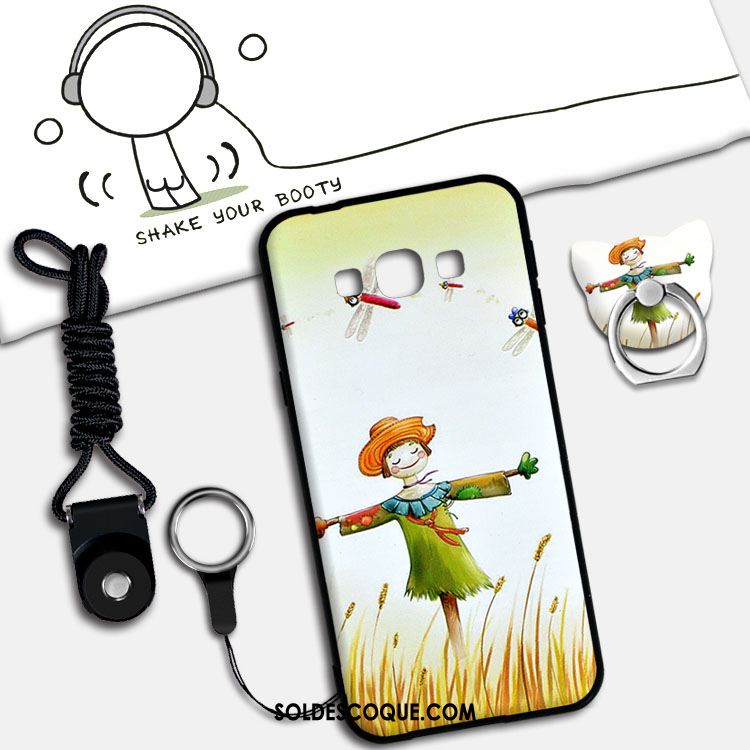 Coque Samsung Galaxy A8 Délavé En Daim Ornements Suspendus Dessin Animé Téléphone Portable Étui En Ligne