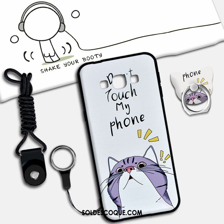 Coque Samsung Galaxy A8 Délavé En Daim Ornements Suspendus Dessin Animé Téléphone Portable Étui En Ligne