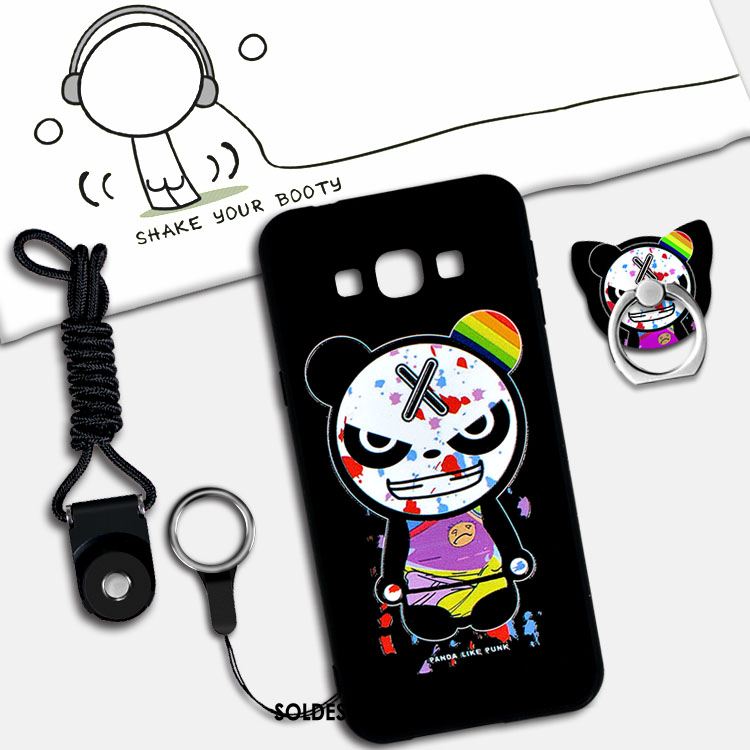 Coque Samsung Galaxy A8 Délavé En Daim Ornements Suspendus Dessin Animé Téléphone Portable Étui En Ligne