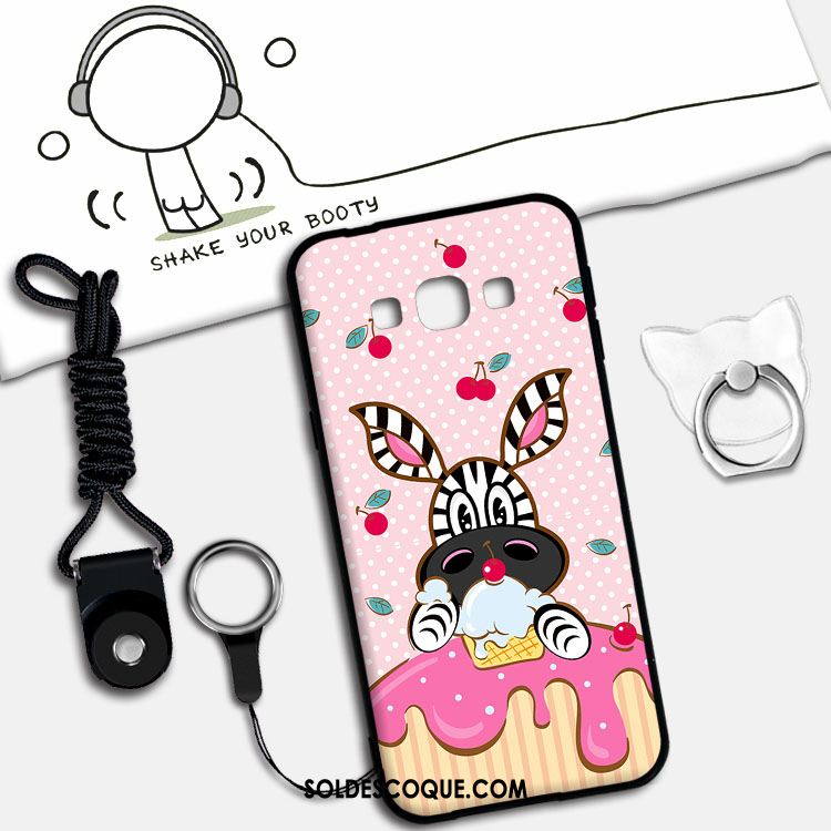 Coque Samsung Galaxy A8 Gaufrage Étoile Dessin Animé Délavé En Daim Silicone Pas Cher