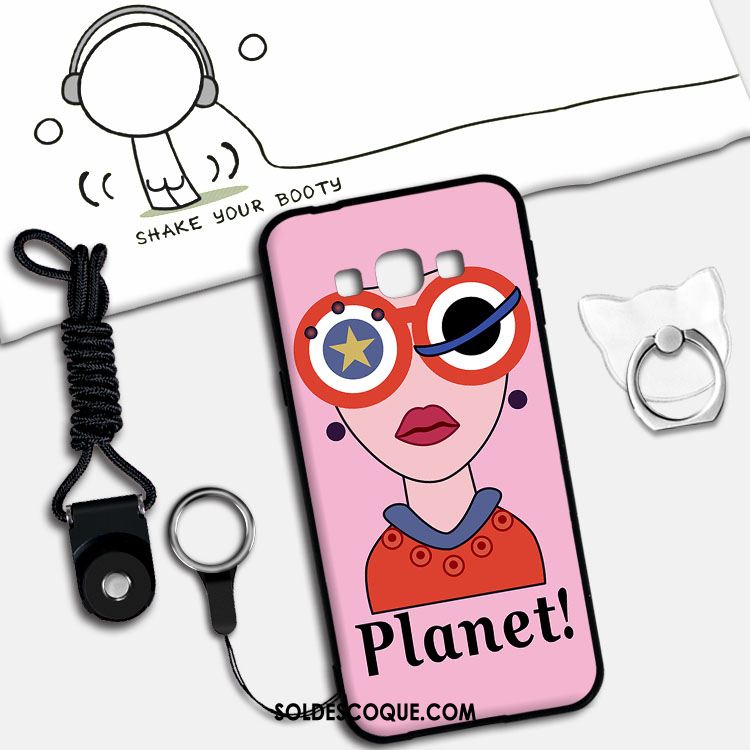 Coque Samsung Galaxy A8 Gaufrage Étoile Dessin Animé Délavé En Daim Silicone Pas Cher