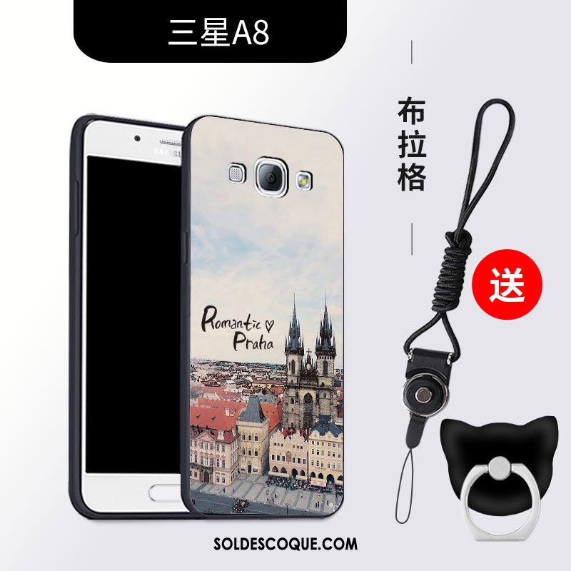 Coque Samsung Galaxy A8 Incassable Silicone Délavé En Daim Étoile Étui Housse Soldes