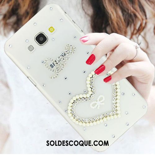 Coque Samsung Galaxy A8 Incassable Strass Tendance Étui Blanc En Vente