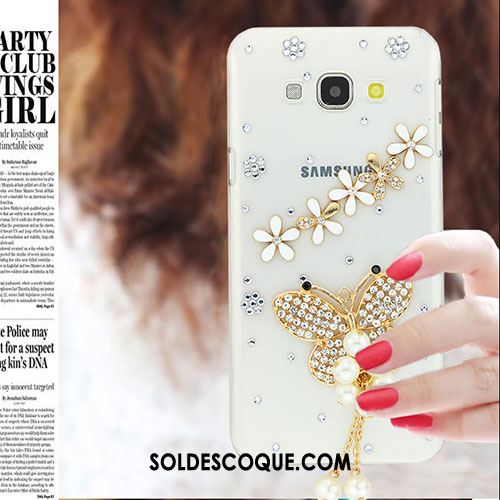 Coque Samsung Galaxy A8 Incassable Strass Tendance Étui Blanc En Vente