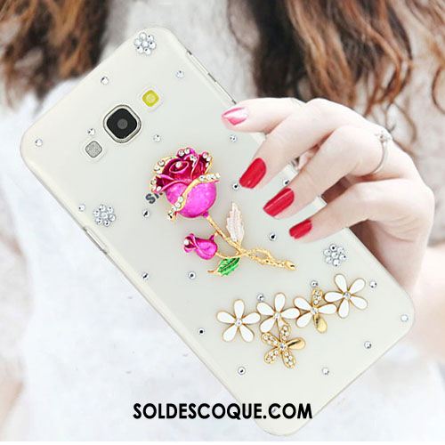 Coque Samsung Galaxy A8 Incassable Strass Tendance Étui Blanc En Vente