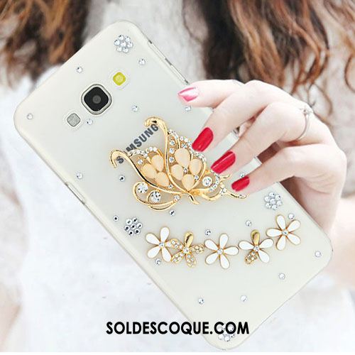 Coque Samsung Galaxy A8 Incassable Strass Tendance Étui Blanc En Vente