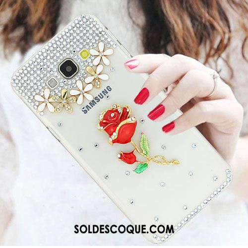 Coque Samsung Galaxy A8 Incassable Strass Tendance Étui Blanc En Vente