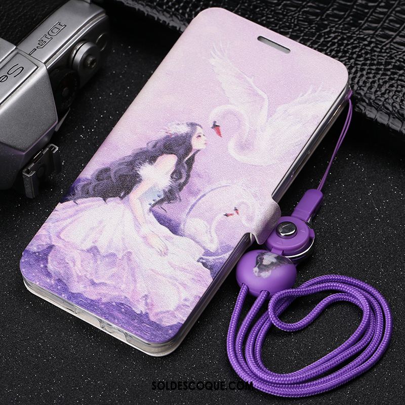 Coque Samsung Galaxy A8 Membrane Incassable Tempérer Étui En Cuir Violet Pas Cher