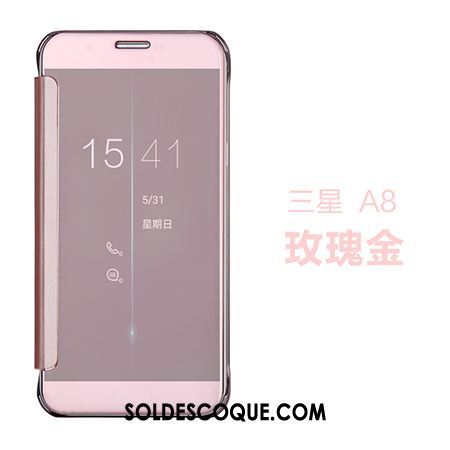 Coque Samsung Galaxy A8 Miroir Dragon Étoile Étui En Cuir Protection Housse Soldes