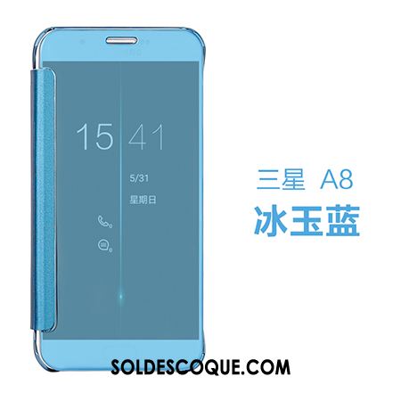 Coque Samsung Galaxy A8 Miroir Dragon Étoile Étui En Cuir Protection Housse Soldes