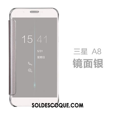 Coque Samsung Galaxy A8 Miroir Dragon Étoile Étui En Cuir Protection Housse Soldes