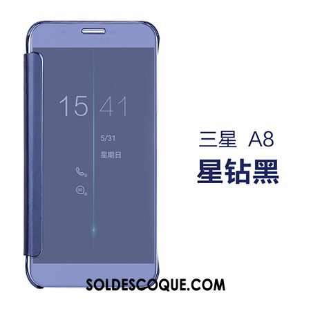 Coque Samsung Galaxy A8 Miroir Dragon Étoile Étui En Cuir Protection Housse Soldes