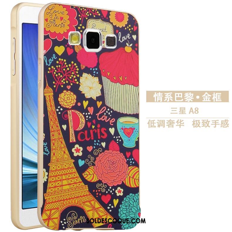 Coque Samsung Galaxy A8 Métal Étui Protection Gaufrage Dessin Animé Soldes