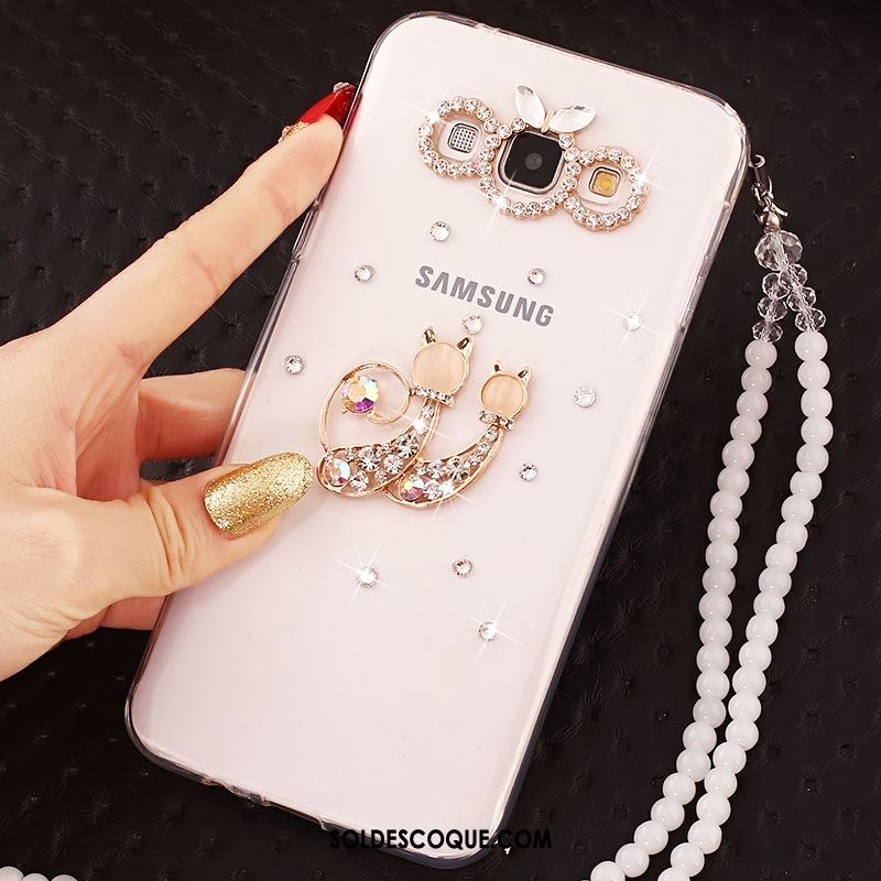 Coque Samsung Galaxy A8 Protection Ornements Suspendus Étui Incassable Rose En Vente