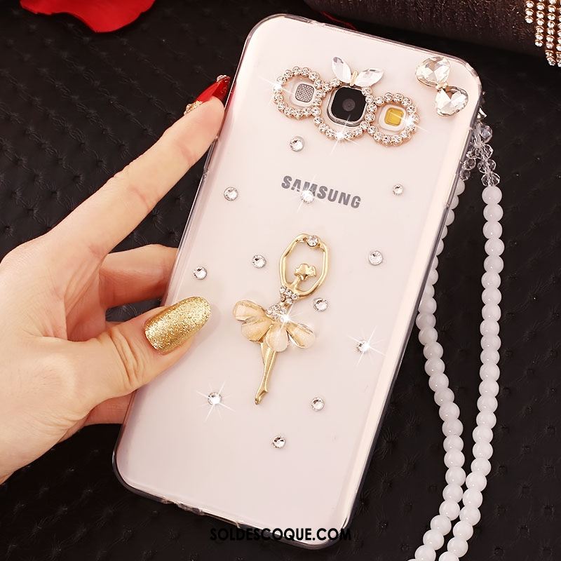 Coque Samsung Galaxy A8 Protection Ornements Suspendus Étui Incassable Rose En Vente