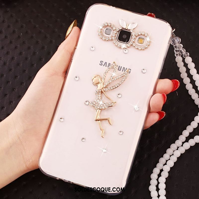 Coque Samsung Galaxy A8 Protection Ornements Suspendus Étui Incassable Rose En Vente