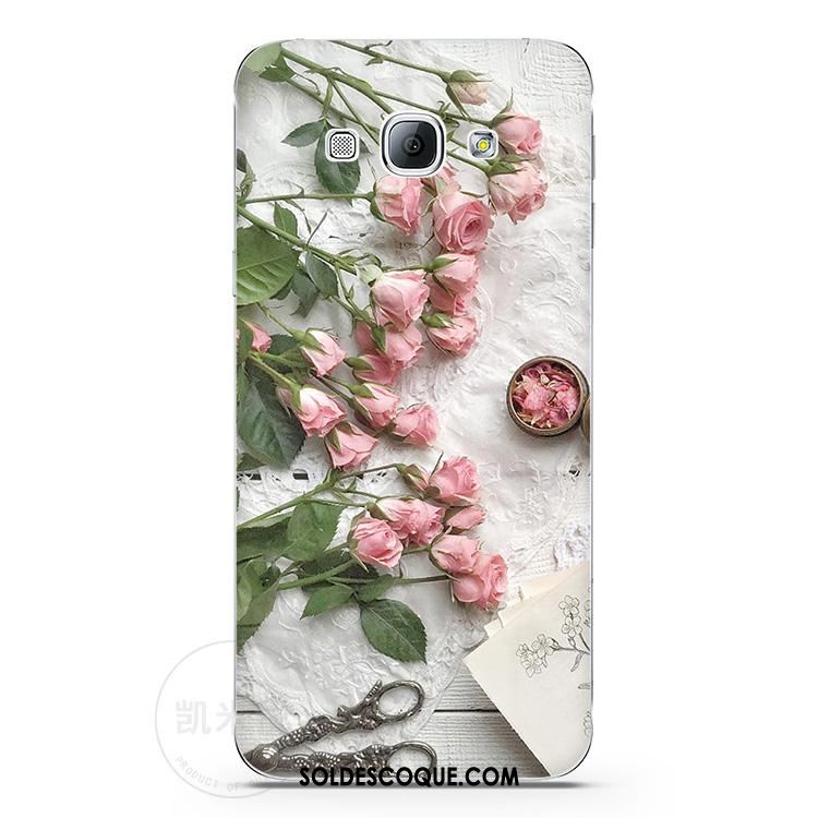 Coque Samsung Galaxy A8 Protection Étoile Légères Floral Gris Soldes