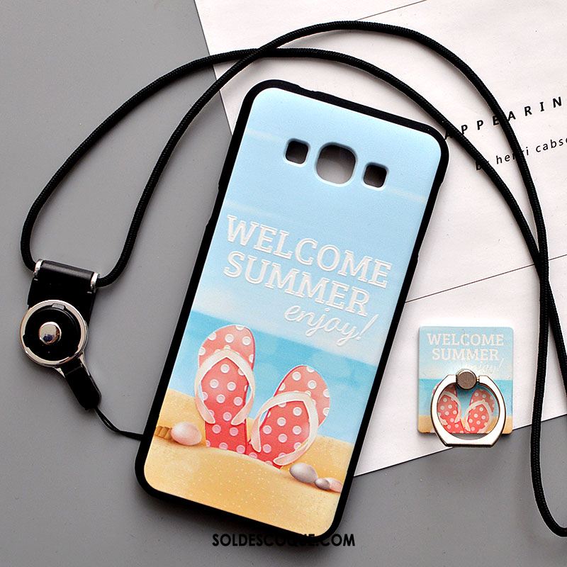 Coque Samsung Galaxy A8 Silicone Jaune Fluide Doux Délavé En Daim Dessin Animé En Ligne