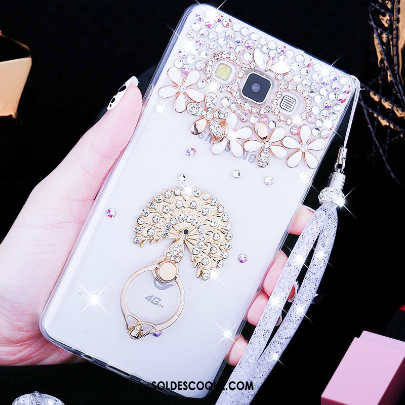 Coque Samsung Galaxy A8 Strass Délavé En Daim Difficile Étui Étoile France