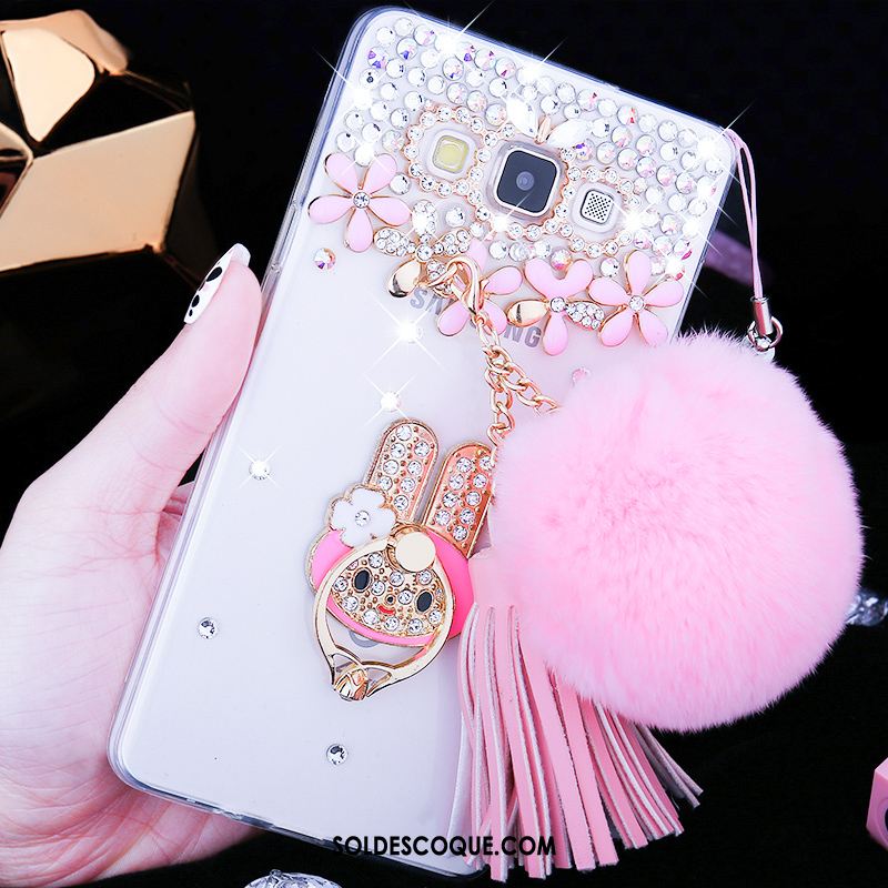 Coque Samsung Galaxy A8 Strass Délavé En Daim Difficile Étui Étoile France