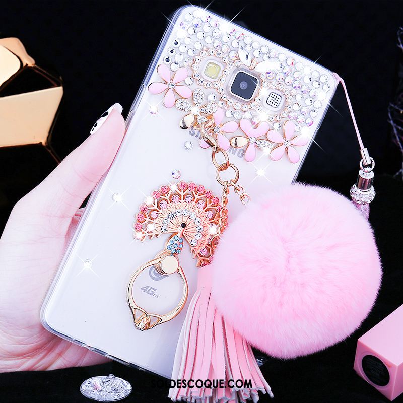 Coque Samsung Galaxy A8 Strass Délavé En Daim Difficile Étui Étoile France