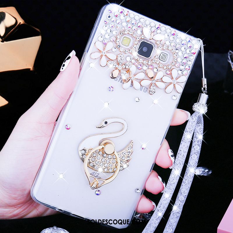 Coque Samsung Galaxy A8 Strass Délavé En Daim Difficile Étui Étoile France