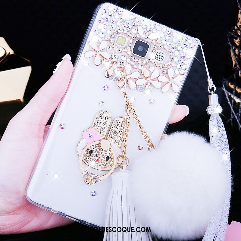 Coque Samsung Galaxy A8 Strass Délavé En Daim Difficile Étui Étoile France