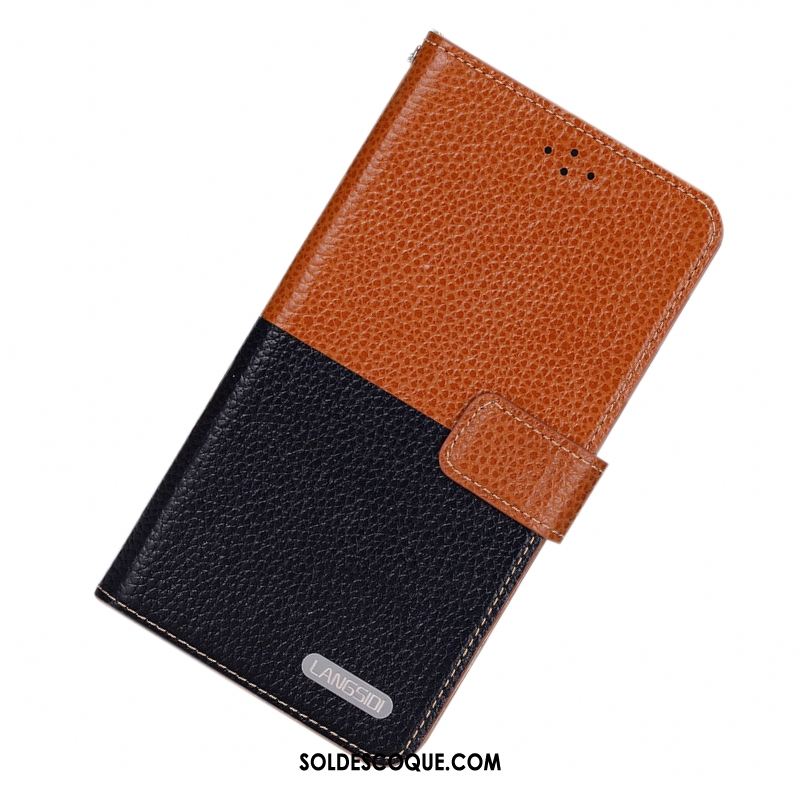 Coque Samsung Galaxy A8 Étui En Cuir Incassable Simple Protection Téléphone Portable Pas Cher