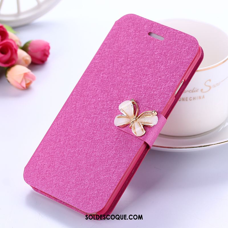 Coque Samsung Galaxy A8 Étui En Cuir Étoile Protection Clamshell Rose Housse Soldes