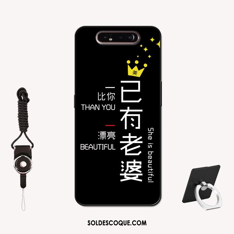 Coque Samsung Galaxy A80 Antidérapant Bordure Délavé En Daim Téléphone Portable Incassable En Vente